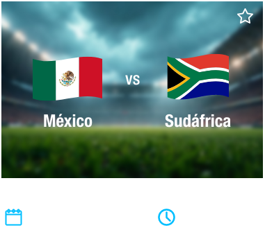 Partido 01 - Mexico vs Sudafrica